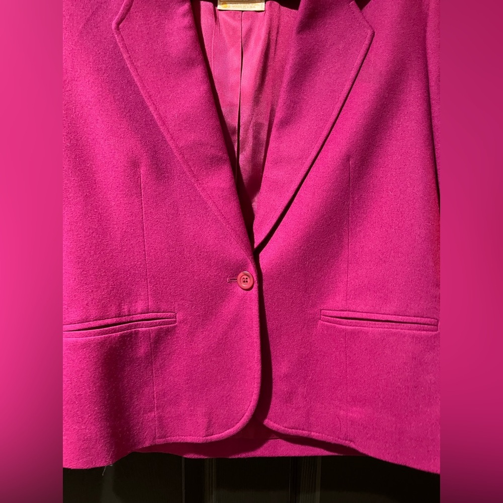 Pendleton 100% Wool Raspberry Blazer - image 3